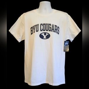 Russell Athletic White BYU Cougars Short Sleeve Tee